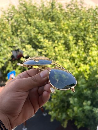 Gafas de sol Ray-Ban Aviator doradas mujer