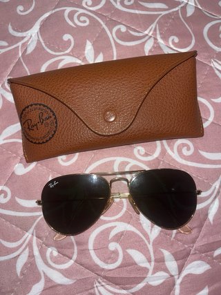 Gafas de sol Ray-Ban Aviator doradas mujer