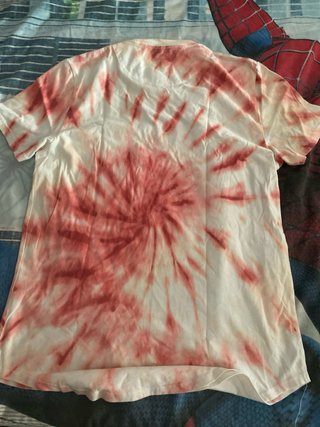 Camiseta Hollister Tie-Dye Rosa y Blanca Talla M