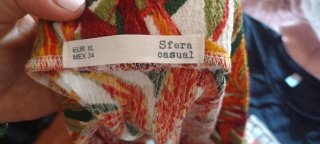 Falda larga estampada flores