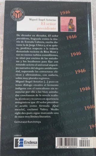 Libro "El Señor Presidente"