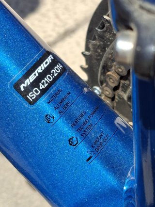 Bicicleta Merida ISO 4210:2014 Azul
