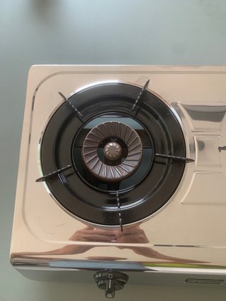 Fornello a gas cromato a 2 fuochi