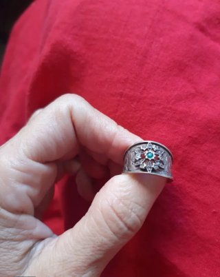 Anillo fajín plata con