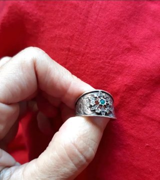 Anillo fajín plata con