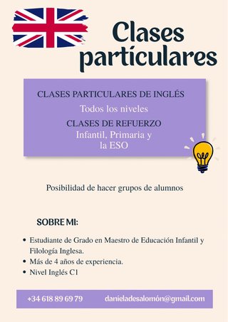 Clases Particulares de Inglés y Refuerzo