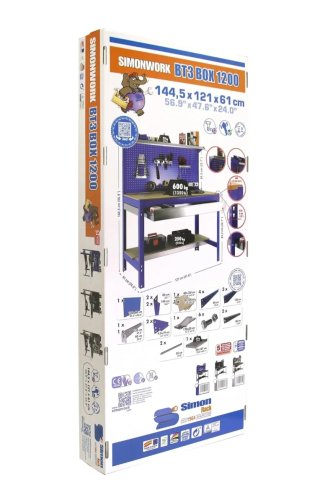 Simon Rack Banco de Trabajo de 121x61x145 cm