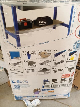 Simon Rack Banco de Trabajo de 121x61x145 cm