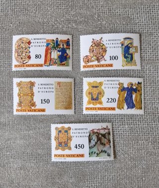 Serie francobolli Poste Vaticane S. Benedetto