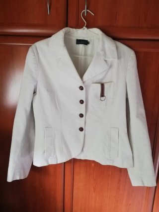 Chaqueta pana fina T-42 Blanco roto