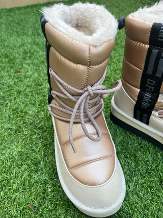 Botas D.Franklin Mujer Beige y Dorado