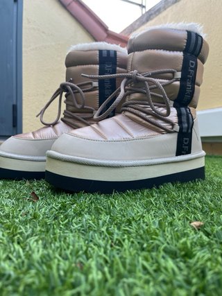 Botas D.Franklin Mujer Beige y Dorado