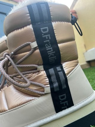 Botas D.Franklin Mujer Beige y Dorado