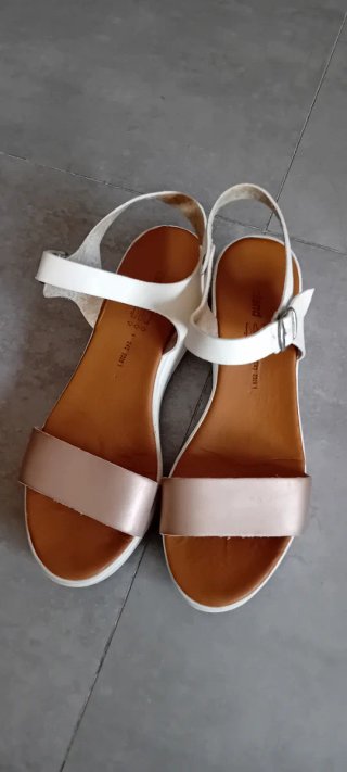 Sandalias Graceland cobre y blancas