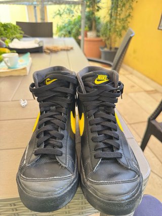 Nike Blazer Mid Scarpe Uomo Nero Giallo