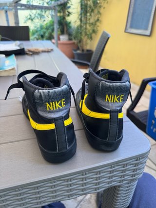 Nike Blazer Mid Scarpe Uomo Nero Giallo