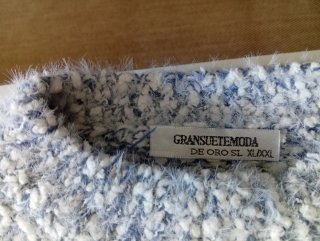 Jersey pelo grueso azul y gris
