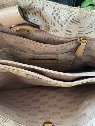 Bolso Michael Kors Beige y Dorado