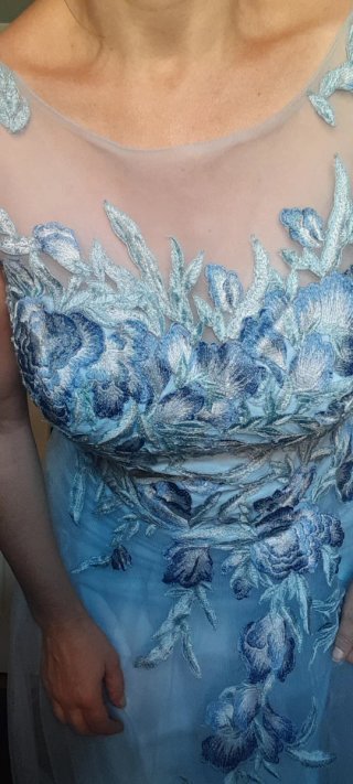 Vestido largo Zeila azul