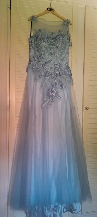 Vestido largo Zeila azul