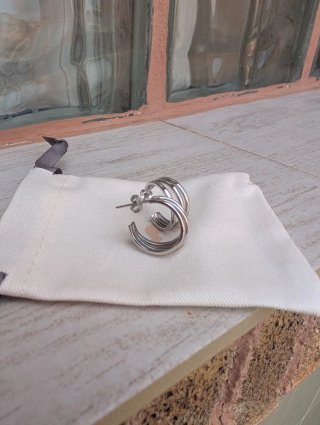Pendientes semiaro Le Pettite Marie Plata
