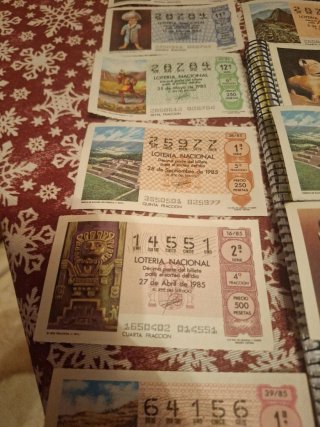 Billetes lote Lotería Nacional 1985
