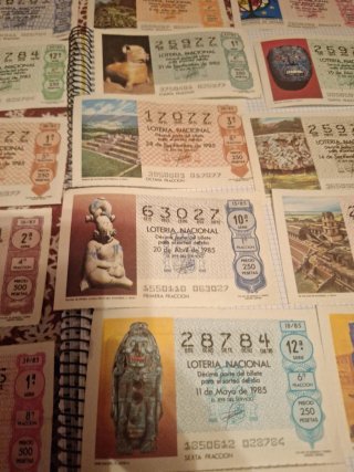 Billetes lote Lotería Nacional 1985