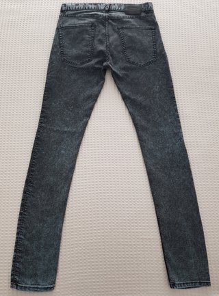 Pantalón pitillo vaquero azul Pull&Bear