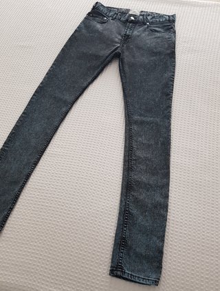 Pantalón pitillo vaquero azul Pull&Bear