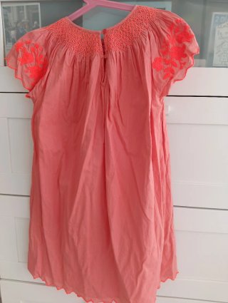 Vestido Verano Naranja y Rosa