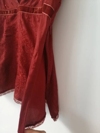 Top Lentejuelas Tirantes Rojo