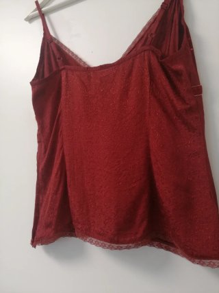 Top Lentejuelas Tirantes Rojo