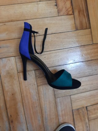 Sandalias Bicolor Fiesta Tacón
