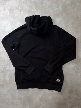 Sudadera Adidas Negra con Capucha Logo Bordado