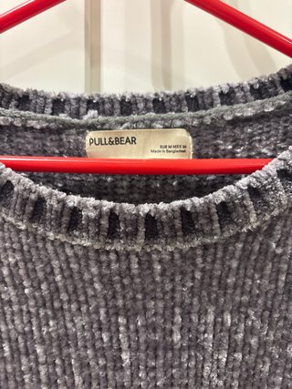 Jersey gris suave Pull&Bear talla M