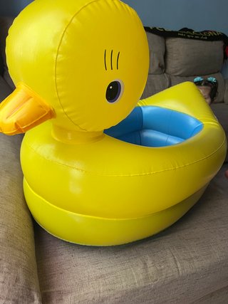 Flotador hinchable para bebé con forma de pato