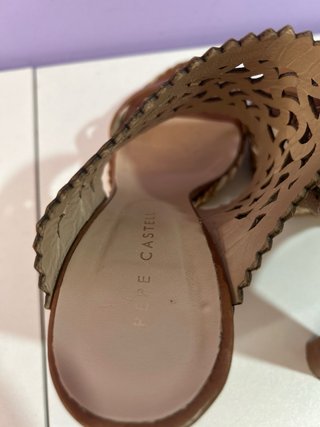 Sandalias tacón Pepe Castell Marrones