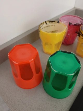6 Vasos de Plástico Colores