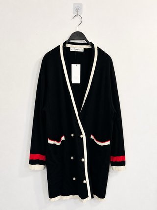Chaqueta Zara Punto Negra talla L