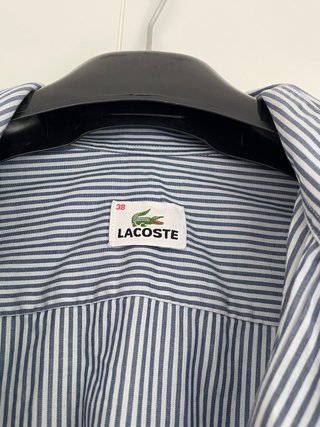 Camisa Lacoste Rayas Azul Blanco Vintage