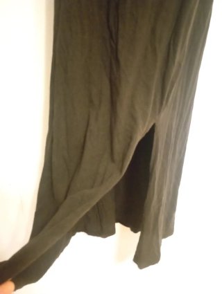 Vestido negro largo talla XS con raja en lateral