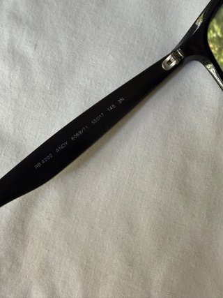Gafas de sol Ray-Ban Andy Negras mate - Gris