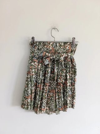 Falda pantalón floral verde L/XL