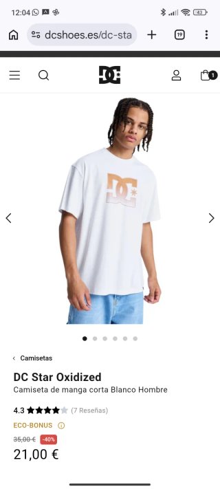 Camiseta DC Star Filled Blanca Hombre