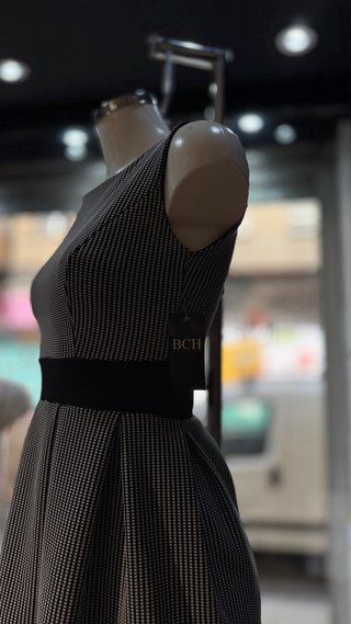 Vestido BCH Cuadros Gris y Negro Talla M