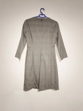 Vestido cuadros Mango Talla L