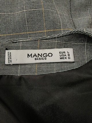 Vestido cuadros Mango Talla L