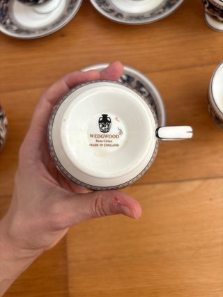 Set Wedgwood 3 tazas con plato, 3 sin plato