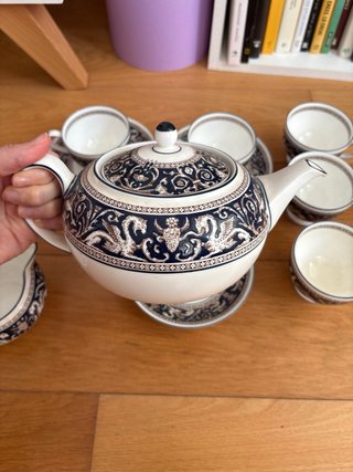 Set Wedgwood 3 tazas con plato, 3 sin plato