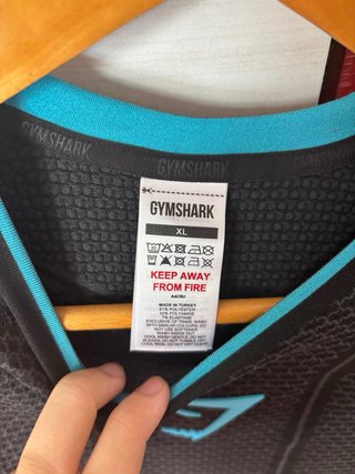 Gymshark Onyx V1 Tee XL Gris/Azul